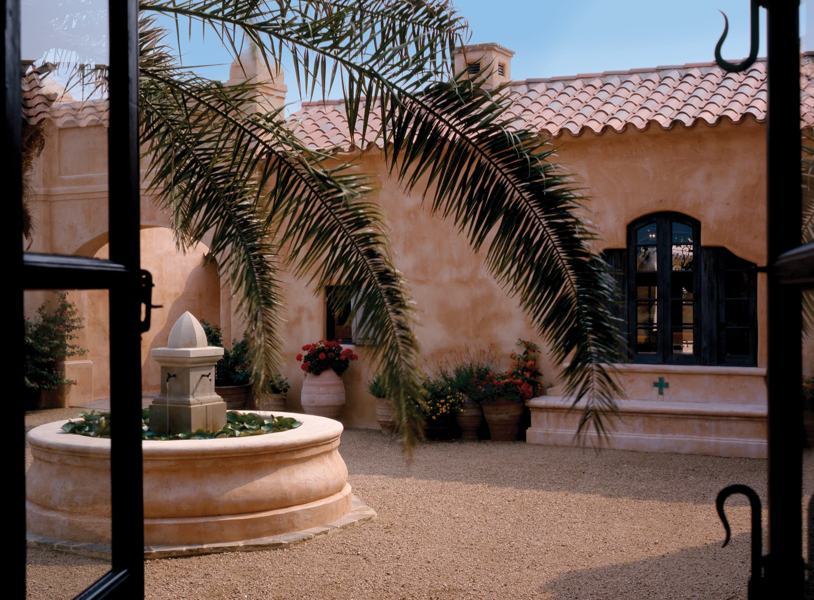 Courtyard area with fountain